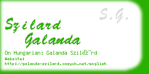 szilard galanda business card